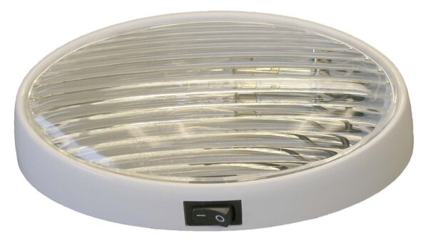 LaSalle Bristol Oval Porch Light, 12 Volt, 6-1/4 inch x 3-1/2 inch, Clear/Amber Lenses with Switch