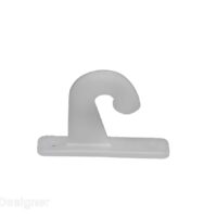 RV Designer Window Shade Hook Fastener, A300 Rail, White, Pack of 2