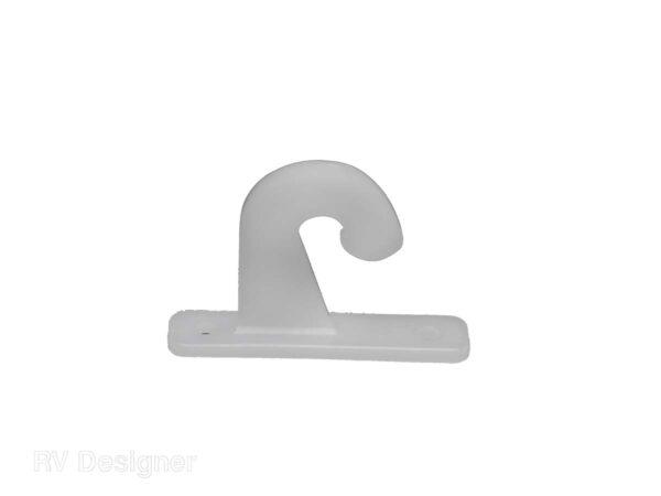 RV Designer Window Shade Hook Fastener, A300 Rail, White, Pack of 2