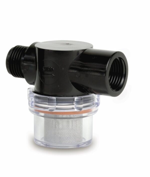 SHURflo Fresh Water Pump Strainer, 1/2 Inch Male NPS, Female NPSM Outlet
