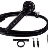 Phoenix Hand-Held Shower Head with Hose, Black, Shut-Off Valve