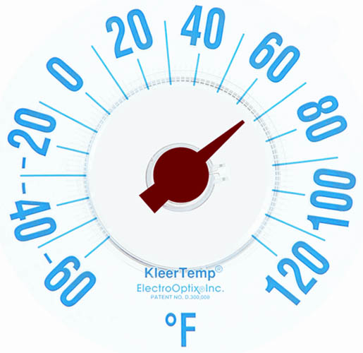 Electronic Optix Kleertemp Thermometer, 7 Inch, Clear