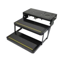 Lippert Kwikee 32 Series Double Electric RV Entry Step, 24 in., Black