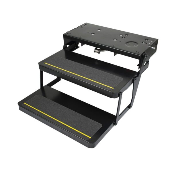 Lippert Kwikee 32 Series Double Electric RV Entry Step, 24 in., Black