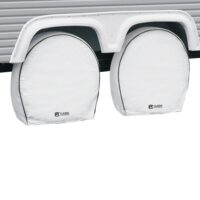 Classic Accessories Tire Cover, 24-27" Wheels, White, Pack of 4