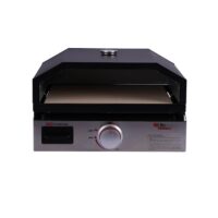 Suburban BBQ Grill Pizza Oven, 13 x 13 Inches, Stainless Steel, Black/Silver