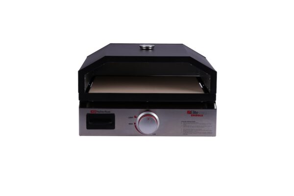 Suburban BBQ Grill Pizza Oven, 13 x 13 Inches, Stainless Steel, Black/Silver
