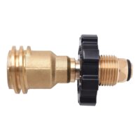 Flame King Propane Adapter Fitting, Male POL to Female QCC, Brass