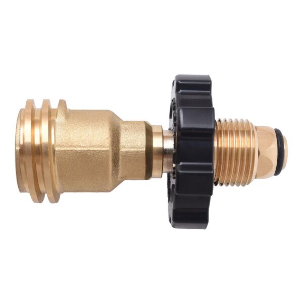 Flame King Propane Adapter Fitting, Male POL to Female QCC, Brass