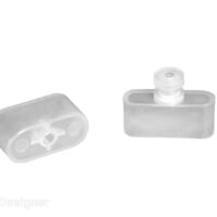 RV Designer Window Shade End Cap, Oval, Clear, Set of 4