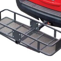 Husky Towing Basket Cargo Carrier, 2 inch Receiver, 60 x 20 inch, 500 Pound, Folds, Black