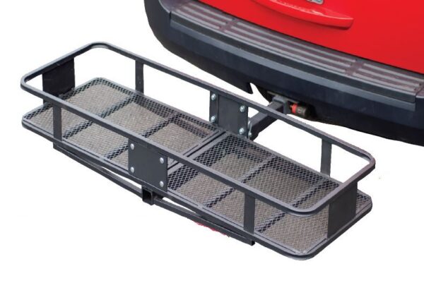 Husky Towing Basket Cargo Carrier, 2 inch Receiver, 60 x 20 inch, 500 Pound, Folds, Black