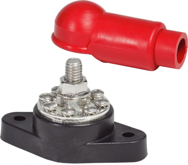 Blue Sea 150 Amp Insulated Bus Stud, 3/8 Inch-16 Thread