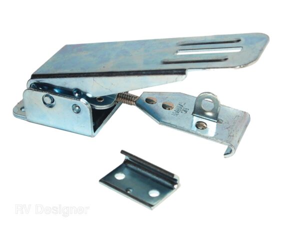 RV Designer Pop Up Camper Latch, Chrome Plated, Silver
