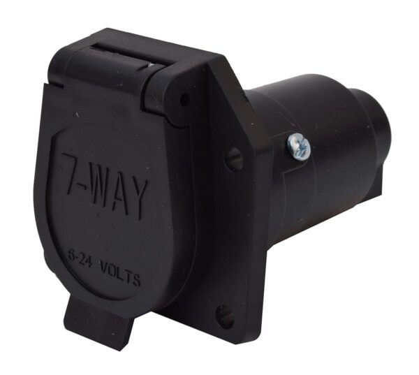 Valterra 7-Blade Vehicle-End Trailer Connector, Black