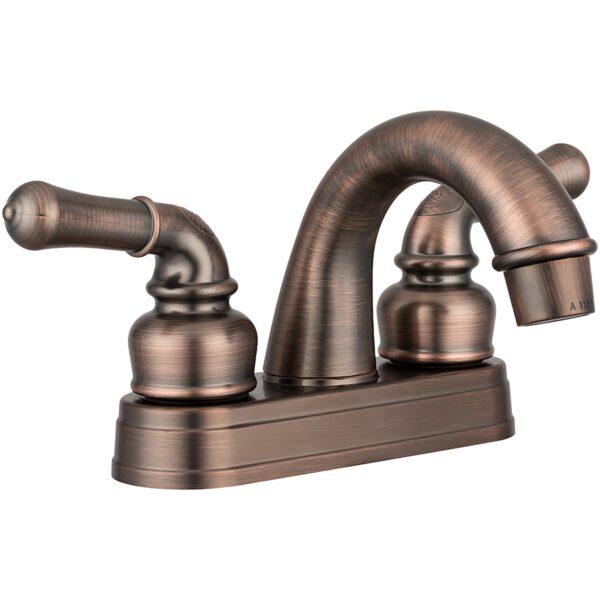 Dura Faucet 2-Handle Oil-Rubbed Bronze Lavatory Faucet, 4 Inch
