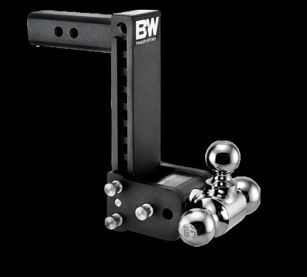 B&W Trailer Hitch Ball Mount, 2 Inch Receiver, 9 Inch Drop, Triple Balls, Black