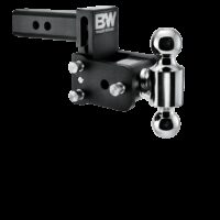B&W Trailer Hitch Ball Mount, 2 Inch Receiver, 3 Inch Drop, Dual Balls, Black