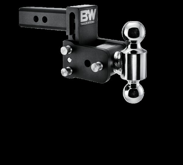 B&W Trailer Hitch Ball Mount, 2 Inch Receiver, 3 Inch Drop, Dual Balls, Black