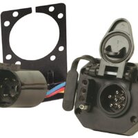 Hopkins Multi-Tow 6-Pin to 4-Flat Vehicle End Connector, Black