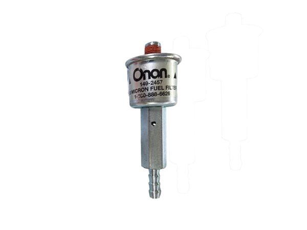 Cummins Power Generation Fuel Filter, Male Thread Inlet, Barbed Outlet