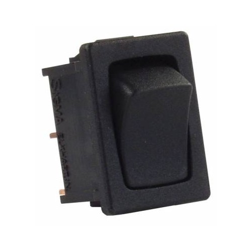JR Products Rocker Switch, SPST, Momentary, 5-13A, Black