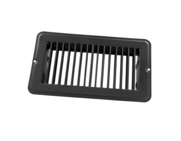 JR Products 8x4 Inch Floor Register, Black Steel