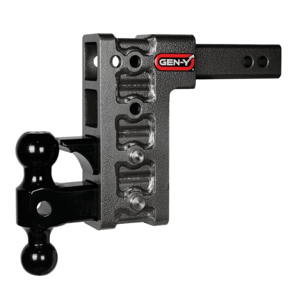 Gen-Y Mega Duty 10,000 lb Hitch Ball Mount, 2" Receiver, 7.5" Drop/Rise, Silver