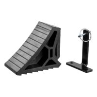 CURT HD Frame-Mount Wheel Chock, Black, 7-3/8" Length