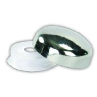 JR Products Snap-Over Screw Covers, Silver, 14-Pack