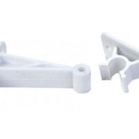 JR Products 3 Inch C-Clip Door Catch, Polar White