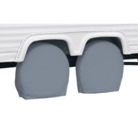 Classic Accessories Tire Cover, Gray Vinyl, 27-30in Wheel, Pack of 2
