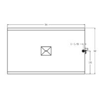 Alpha Systems Fresh Water Tank, 30 Gallon, Opaque, 32 x 54 x 5.75 Inches