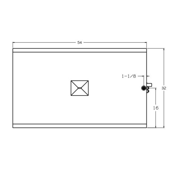 Alpha Systems Fresh Water Tank, 30 Gallon, Opaque, 32 x 54 x 5.75 Inches
