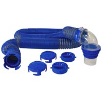 Duraflex 3 Inch Sewer Hose, 20 Feet, Gray, Pliable, Gator Kit