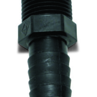 Valterra Male Threaded Adapter, 3/8-Inch to 1/2-Inch, Black