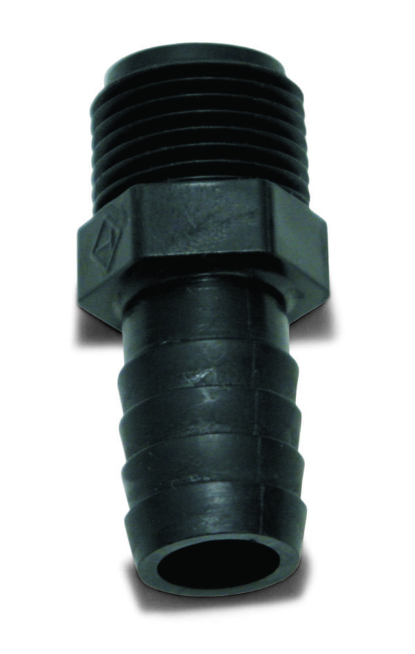 Valterra Male Threaded Adapter, 3/8-Inch to 1/2-Inch, Black