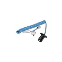 Demco 7 Blade to 4 Flat Expandable Coiled Cable, Blue