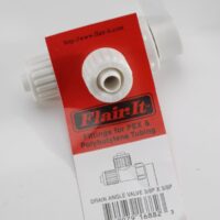 Elkhart Supply 3/8 Inch Fresh Water Stop Valve, Angle, White
