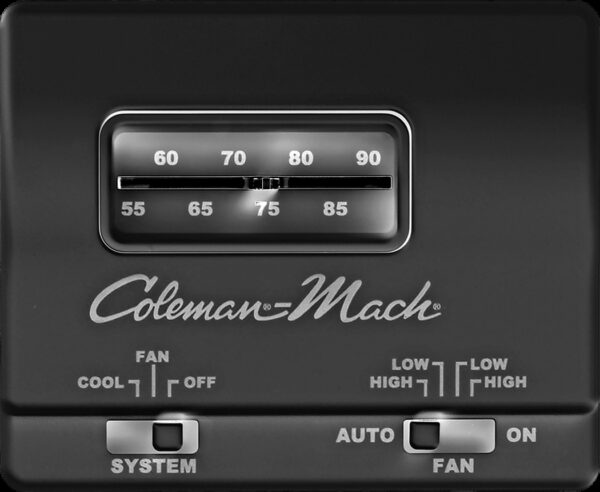 Coleman Mach Wall Thermostat, 12-Volt, Single-Stage Cooling, Analog