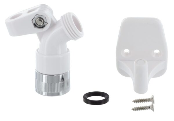 Phoenix Products Single-Position Shower Head Wall Mount, White