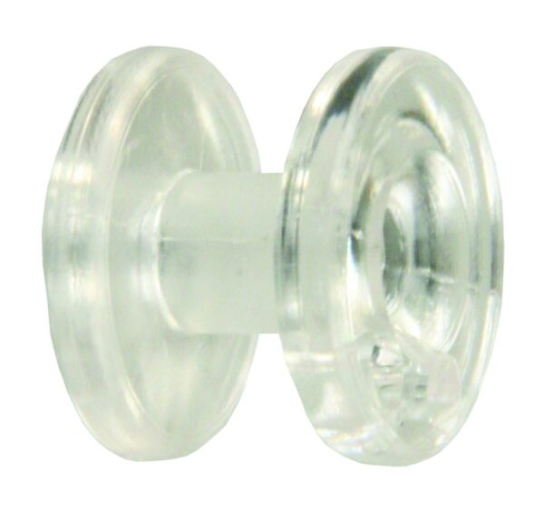 JR Products Window Shade Cord Retainer, Round, Clear Plastic, Set of 2