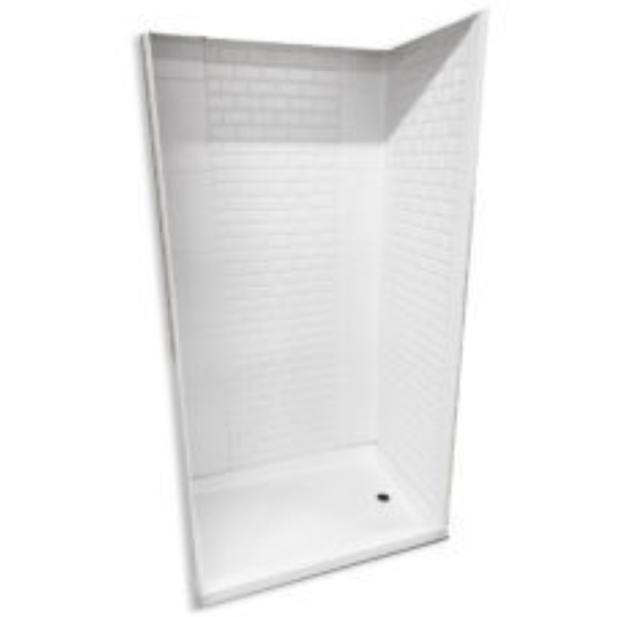 Specialty Recreation Shower Surround, 24 by 36 by 67 in., White ABS