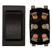 Valterra Heavy-Duty 6-Pin Slide Out Switch, 125V/10A, Black