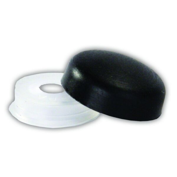 JR Products Snap-Over Screw Covers, Black, 14-Pack