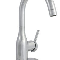 Phoenix Products Lavatory Faucet, High Arc, Chrome Silver, Single Lever