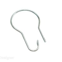 RV Designer Shower Curtain Ring, Snap-Closure, Silver, Set of 12
