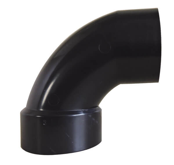 Valterra 3 Inch 90 Degree Street Elbow, Black