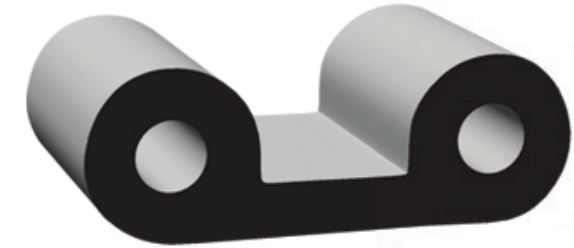 Clean Seal Tonneau Cover Rail Seal, EPDM, 50 Feet