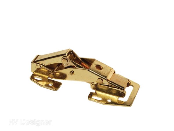RV Designer Overhead Door Hinge, Brass, Gold